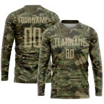 Wholesale men’s 100% polyester football kits – custom name and long-sleeve sublimation design, French style