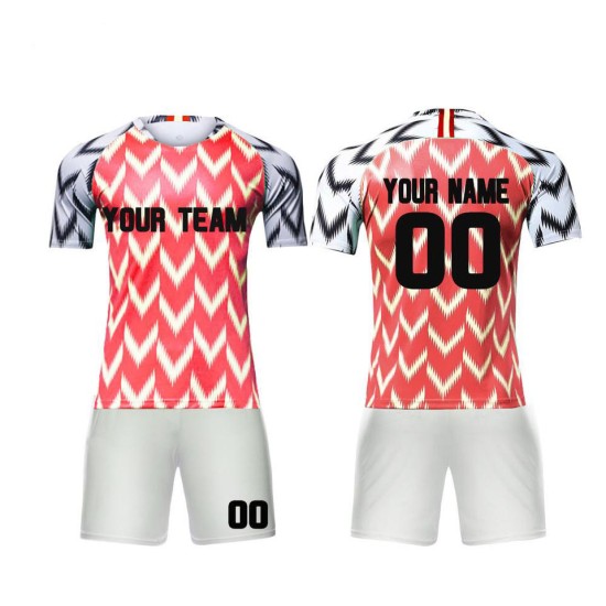 Unisex quick-dry football training wear – popular children’s kits with custom name and logo, sublimation shirt set style