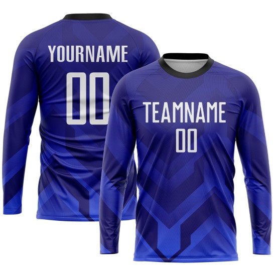 Uniform Jersey Custom Purple Sublimation Soccer White Royal-Navy Dark