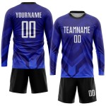 Uniform Jersey Custom Purple Sublimation Soccer White Royal-Navy Dark